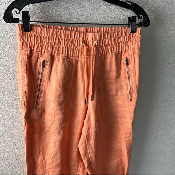 ATHLETA Cabo Linen Jogger Pants Light Peach Casual Activewear Outdoor Women’s 2 - Picture 4 of 13